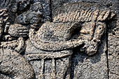 Candi Panataran - Main Temple. Krishnayana reliefs. The spoils of victory, female captives from Yawana.